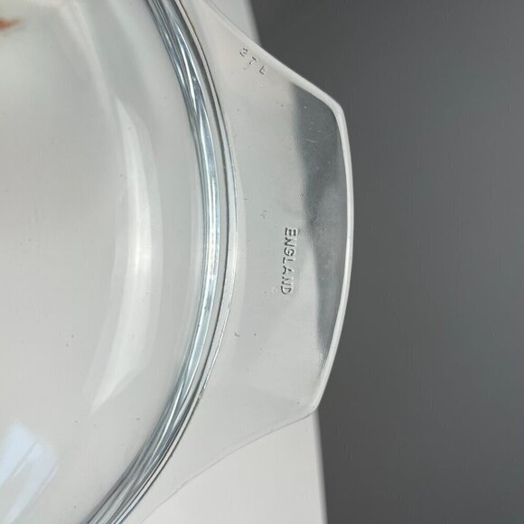 VTG Pyrex JAJ autumn glory round casserole 2 pt. made in England - Picture 5 of 12